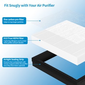 XBWW 2 Packs IAF-H-100A HEPA Replacement Filter A Compatible with Filtrete FAP-C01-A and Idylis AC-2119, IAP-40-140, IAP-10-150 Air Cleaner Purifier