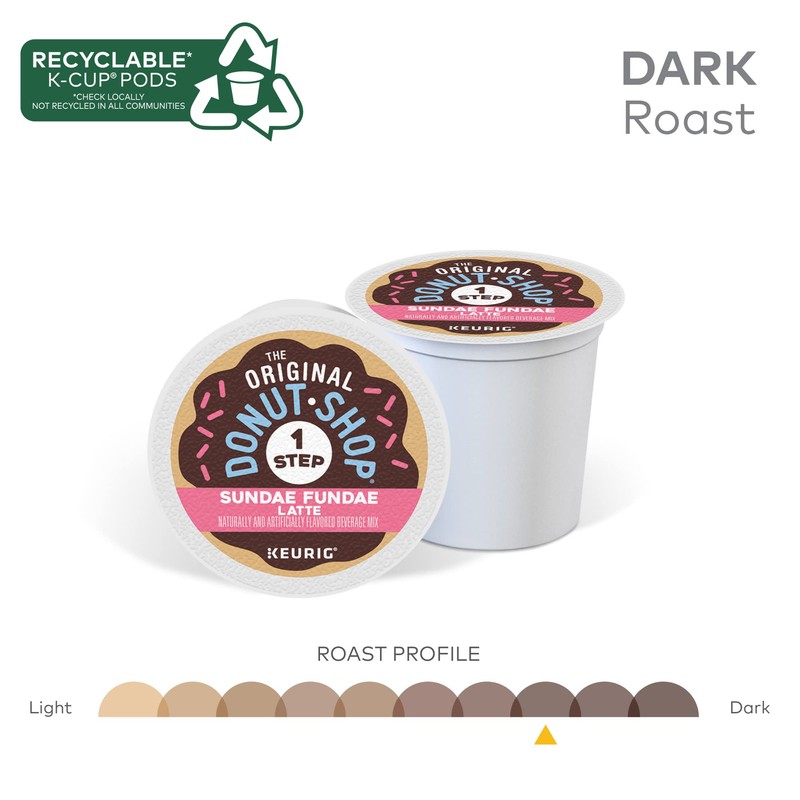 The Original Donut Shop Sundae Fundae One Step Latte, Keurig