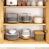 Dish Rack for Kitchen Countertop Organizer - Bamboo Plate Organizer