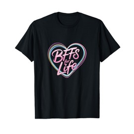 Colorful Heart Design BFFs for Life T-Shirt