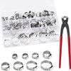 150pcs 12-Sizes 304 Stainless Steel Single-Ear Hose Clamp kit with