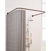 Yampos U Shaped Shower Curtain Rod Coffee, [Both Sides: 23.6"-52",
