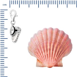 Quiges Women's Charm Pendant Boots with Zirconia Silver-Plated Jewellery for Charm Bracelet, enamel Crystal, Cubic Zirconia