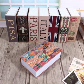 Qcwwy Dictionary Book Secret Safe Security Box, Small Diversion Book Safe Storage Box, Dictionary Secret Safe Box with Security Combination Lock and Key (Butterfly)