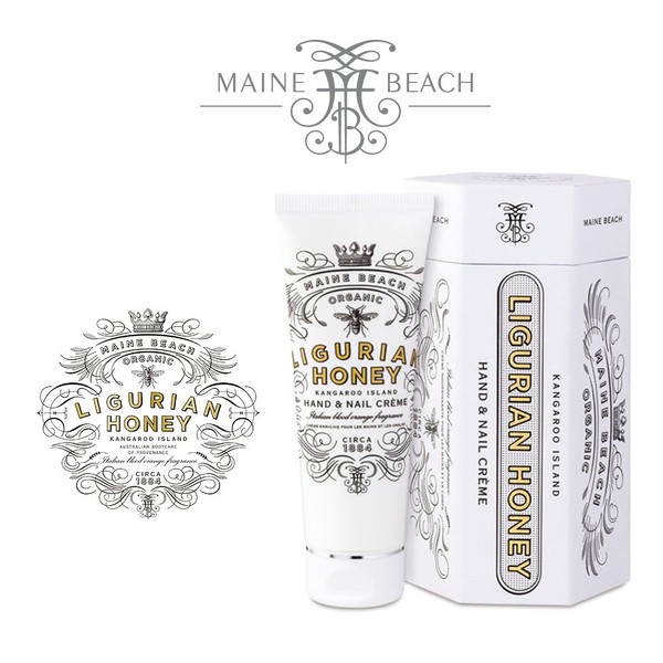 Organic Hand & Nail Cream, Ligurian Honey Series, Ligurian Honey Series, Maine Beach, Hand & Nail Cream, 3.4 fl oz (100 ml)