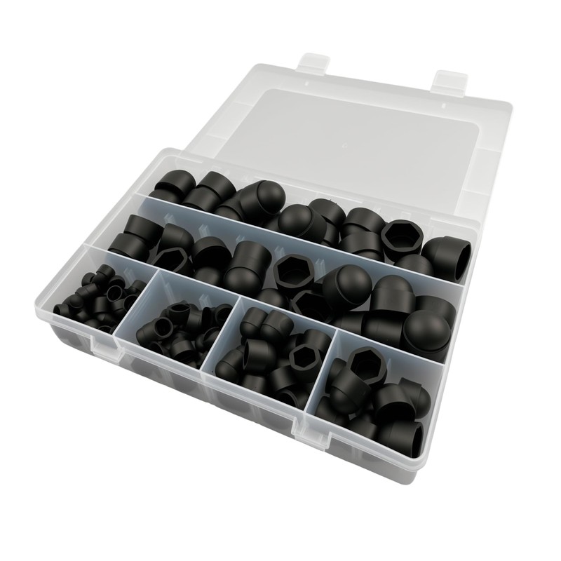 EFGTEK 143 Pcs Plastic Bolt Caps,Hex Head Dome Bolt Covers,Screw