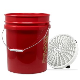 detailmate Car wash set: wash bucket red 5 gallons (19 litres) with detail Guardz dirt lock wash bucket insert white for scratch-free hand wash