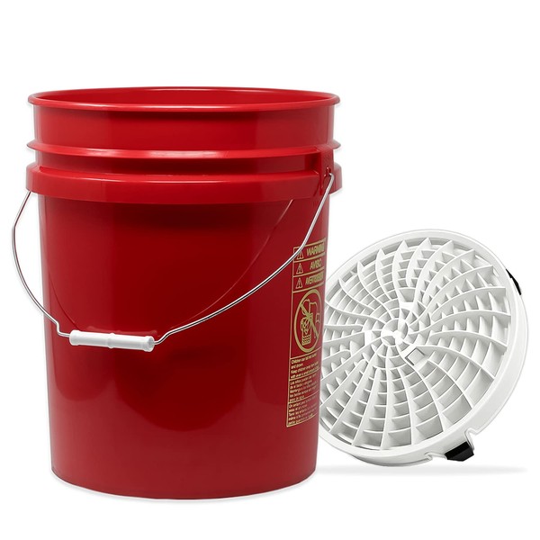 detailmate Car wash set: wash bucket red 5 gallons (19