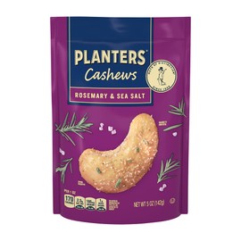PLANTERS Rosemary & Sea Salt Cashews, Plant Based Protein, 5 Oz (1 Ct)