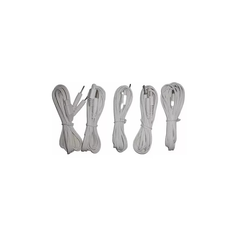 Launers 2 Cable Banana Para Electroestimulador Electrodo Tens Y Ems