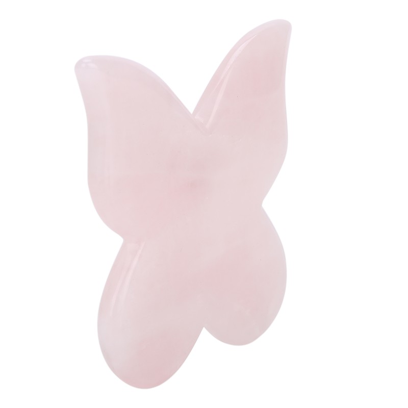 Pink Jadestone Scraping Board Butterfly Shape Massaging Gua Sha Board