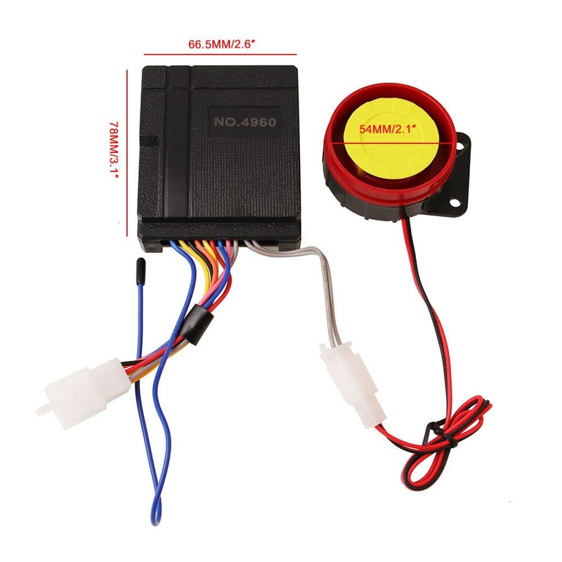 CENPEK Motorcycle Anti-Theft Alarm System 12V Universal 125dB Remote Control