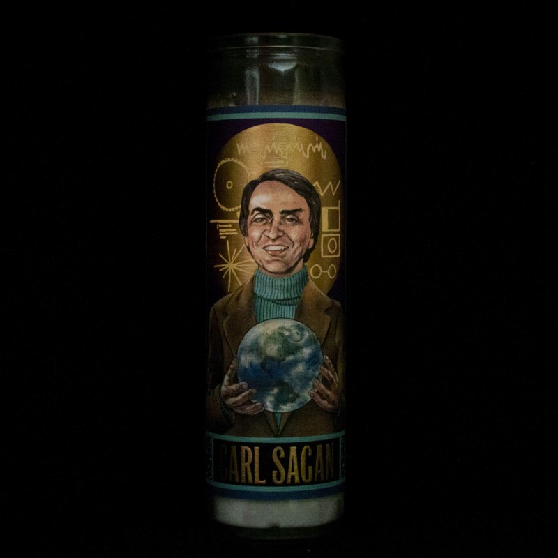The Unemployed Philosophers Guild Carl Sagan Secular Saint Candle -