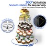 LoengMax 5-Tier Rotating Cupcake Stand, Clear Acrylic 360° Spinning Dessert