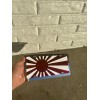 Japan Rising Flag Mirror Acrylic laser cut license plate JDM