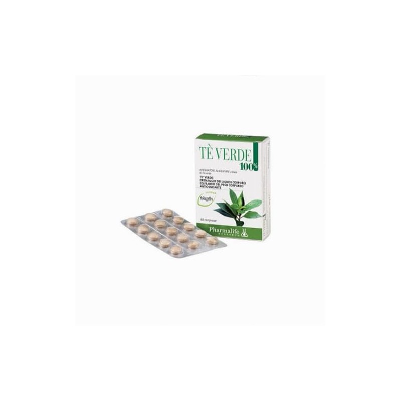 Pharmalife Tè Verde 100%, 60 Compresse