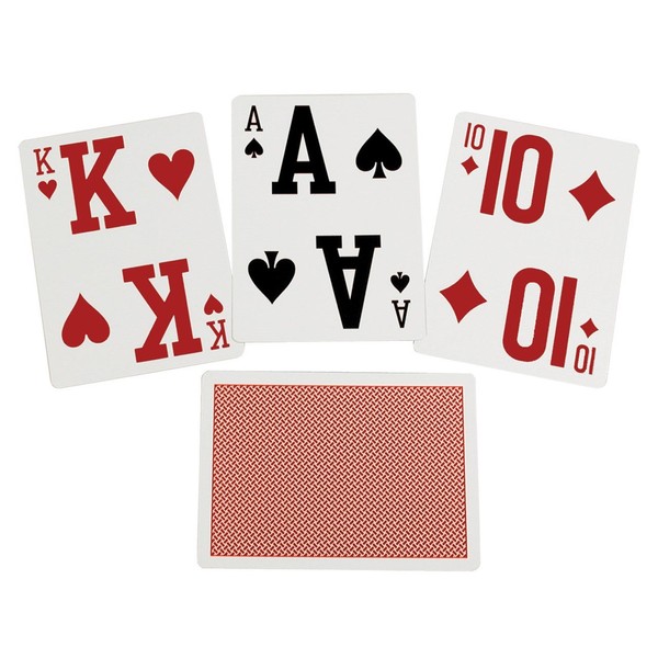 Elite Low Vision Playing Cards-Red-Single Deck