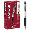 uniball 207 Impact Retractable Gel Pens, Bold Point (1.0mm), Black,