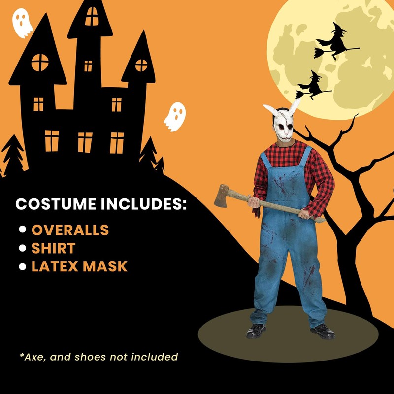 Fun World Men's Killer Bunny Costume Standard Multicolor