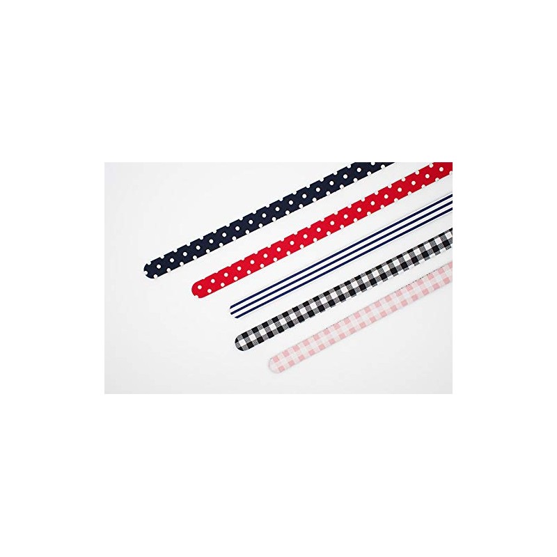 Kamipita Headband (36*1.8cm) (Check Black) Cute Headband with No Pain