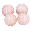 4Pcs Rose Quartz Crystal Balls 0.8in Diameter Clear Negative Energy