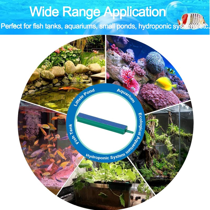 DeKago 5 PCS Aquarium Air Stone Kit 4 Inch Mini