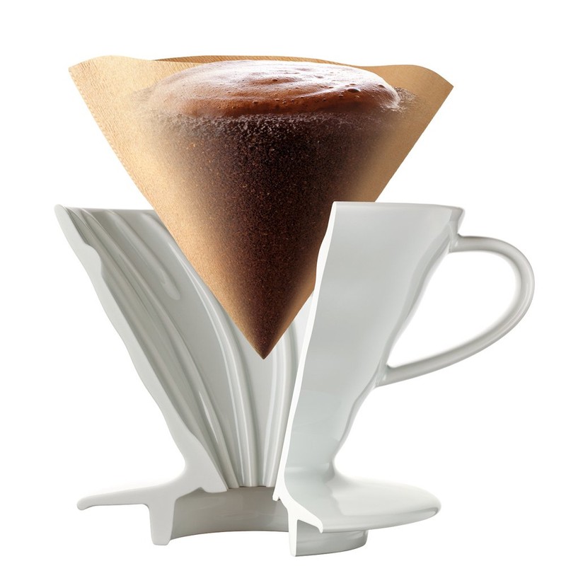 Hario V60 Ceramic V-Shaped Cone Coffee Dripper with Heat Retention,300