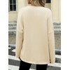 Saodimallsu Womens Oversized V Neck Sweaters Batwing Long Sleeve Knit
