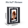 EXYGLO 2 Pack 5x7 Rustic Rotating Floating Picture Frames, Photo