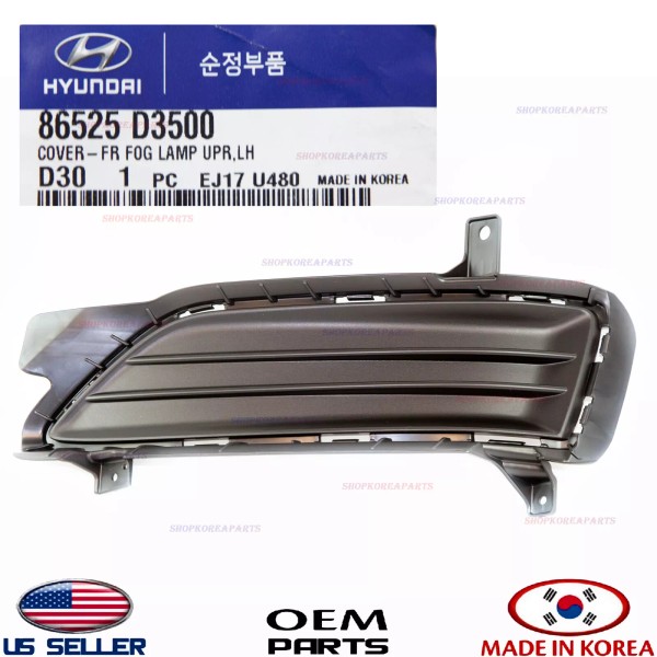 Hyundai Genuine Front Bumper Fog Lamp Cap Cover LEFT Driver