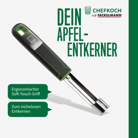 CHEFKOCH Premium Apple Corer - Effortless Removal of Cores - Stainless Steel - Ergonomic Handle for Effortless Coring of Your Apples