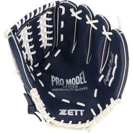 ZETT BDG2012V Catchball Gloves for Beginners, Includes Shock Absorbing Pads, 11.5 Inches (Elementary School Students and Up), Right Toss, Blue