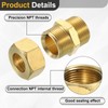 QUARKZMAN 2 Pieces Brass Compression Pipe Fitting, 15mm Pipe OD