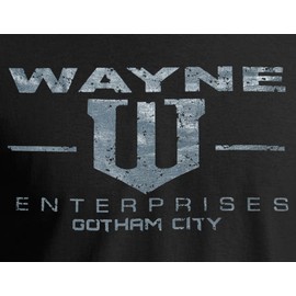 Wayne Enterprises T-Shirt Vintage Print 2XL Jet Black