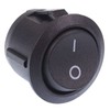 Black On/Off Round 20mm Rocker Switch SPST