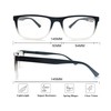 OLOMEE Large Reading Glasses Mens Oversized Wide Readers +2.00 Lightweight