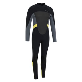 Mountain Warehouse Dwarka 4.2mm Mens Full Wetsuit - Flat Seams, Neoprene UV Protect Max, Easy Glide Zip - For Beach, Swimming, Pool, Diving & Water Sports Black 2XL - 3XL
