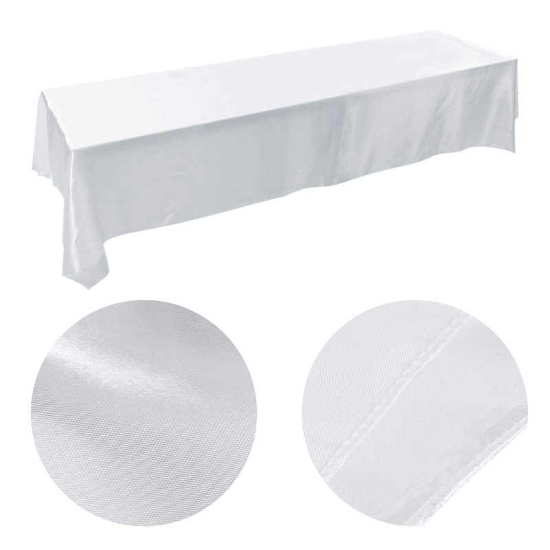 Tablecloth, 145X320Cm Table Cover Wrinkle-Resistant Polyester Banquet Table Cloth Washing