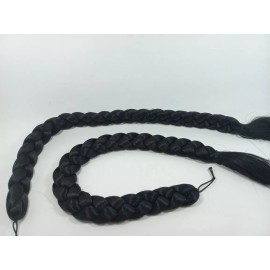 Bootleg Par De Trenzas Cabello Sintético 55 Cm Color Negro