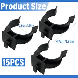 UEIOAVL Skirting Boards 15 Pieces Kitchen Skirting Clips Universal Kitchen Hooks ABS Plastic Kitchen Pedestal Bathroom Pedestal Bracket (Black)