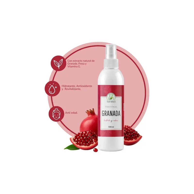 Tónico Facial De Granada 500 Ml Mixta Día/noche