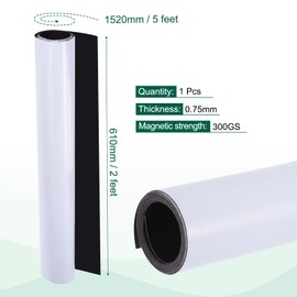 PATIKIL Printable Magnetic Sheets Roll, 24Inch x 5Feet Blank Magnetic Sign Sheet for Vehicle, DIY Craft