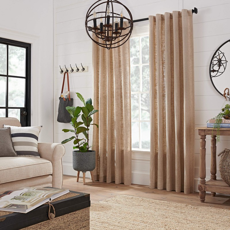 MODE Farmhouse Collection 1 1/8" Diameter Curtain Rod Set with