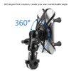 Motorcycle Bike Cell Phone Support 360 Degree Swivel Aluminium Alloy