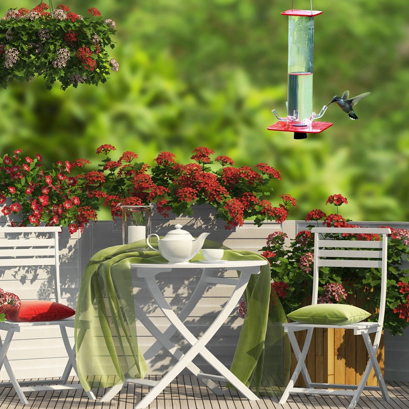 Tube Hummingbird Feeder Hanging Wild Bird Feeder for Outdoor Yard