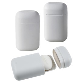 2PCS Leakproof Travel Soap Case with Draining Layer, Portable Soap Container Bar Soap Holder for Traveling Camping Gym Bathroom Shower(Gray)