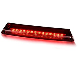 ZDEERAOTO Full LED 3rd Third Brake Light Replacement for Ford Focus Hatchback & Fiesta Hatchback 2012-2018,Roof Center High Mount Stop Lamp Smoked Lens Assembly