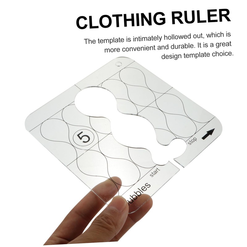 OSALADI 1pc Hollow Design Acrylic Patchwork Ruler Multi Functional Sewing