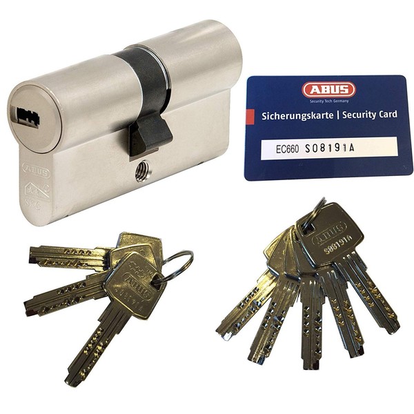 ABUS EC660Profile Double Cylinder 30/50mm (80mm) with 8Keys with Security