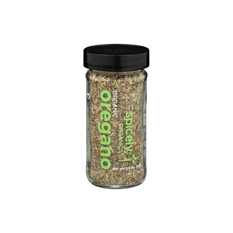 Spicely Organic Oregano 0.40 Ounce Jar Certified Gluten Free